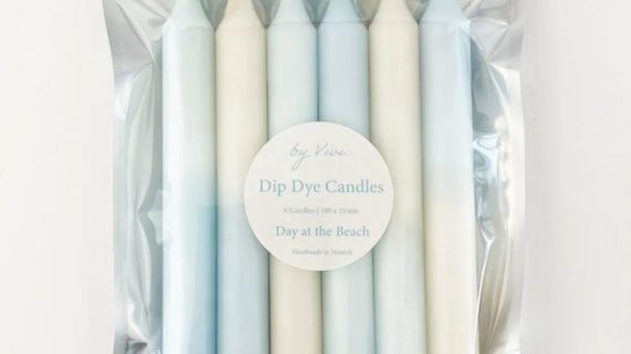 Lot de 6 Bougies Dip Dye : Day at the Beach
