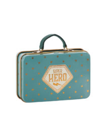 Les Miniatures - Valise en métal, bleu, étoiles dorées
