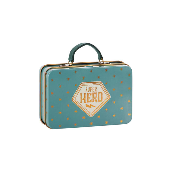 Les Miniatures - Valise en métal, bleu, étoiles dorées