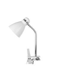 Lampe de table, clip, Blanc