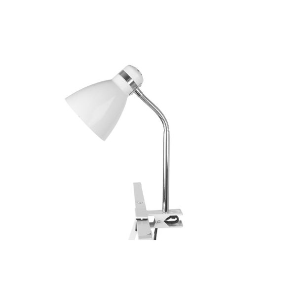 Lampe de table, clip, Blanc
