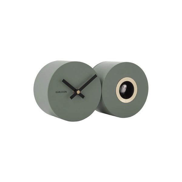 Horloge Murale Duo Coucou, Vert Jungle