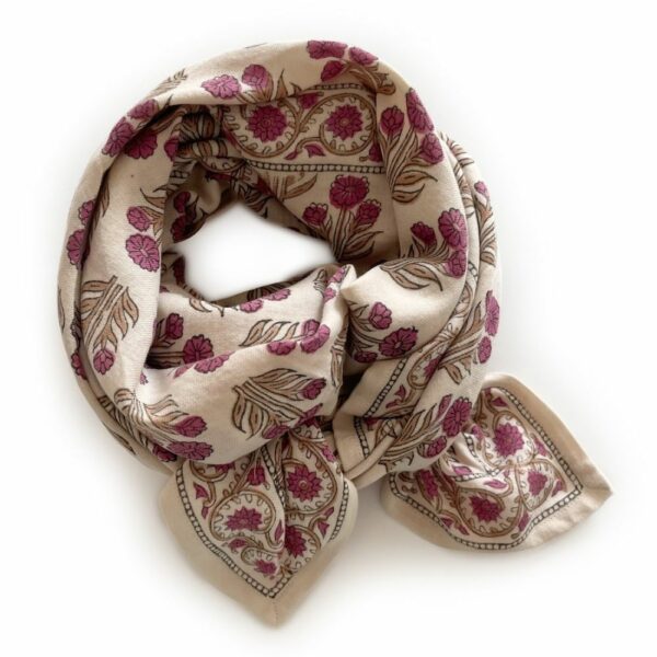Big Foulard Latika "Bouton d'Or" - Coquillage