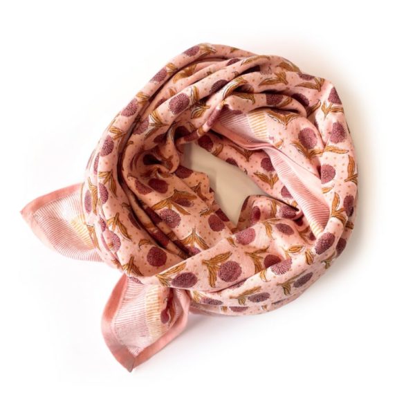 Big Foulard Latika "Lotus" - Poudre