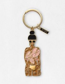 Porte-clé Lady with a plant