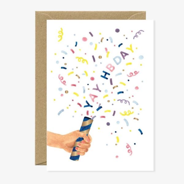 Carte double avec enveloppe Yay Hbday
