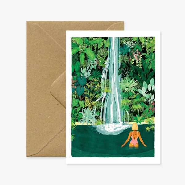Carte double avec enveloppe Waterfall