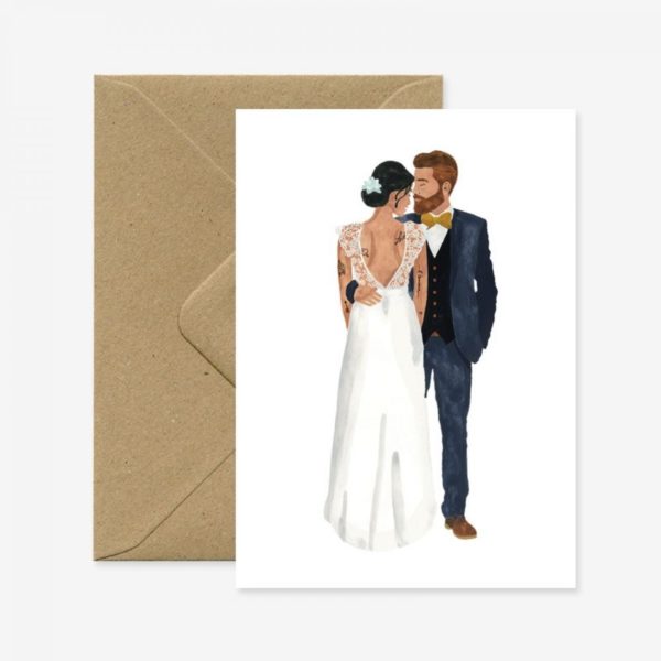 Carte double avec enveloppe Married Lovers