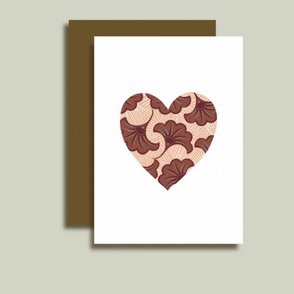 Coeur de Wax - Carte simple avec enveloppe