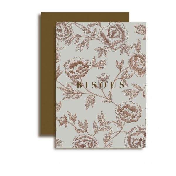 Bisous - Carte simple avec enveloppe