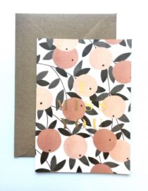 Clementines i miss You - Carte simple avec enveloppe
