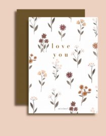 Love You - Carte simple avec enveloppe