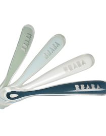 Lot de 4 cuillères 1er âge silicone Rainbow