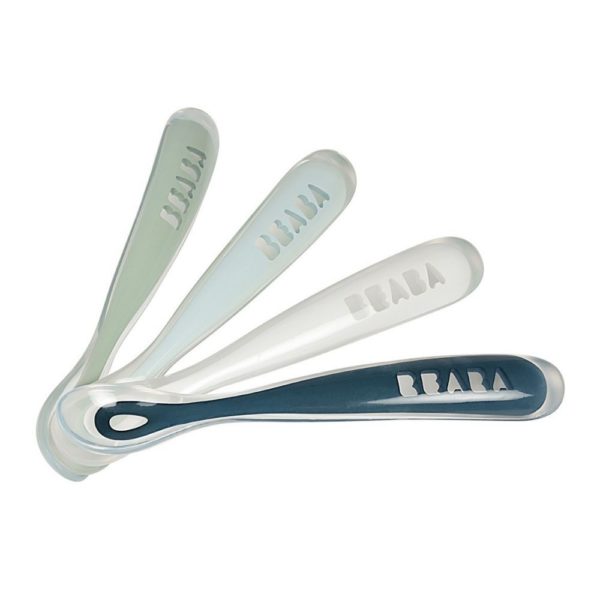 Lot de 4 cuillères 1er âge silicone Rainbow