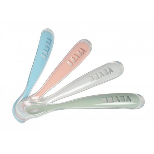 Lot de 4 cuillères 1er âge silicone