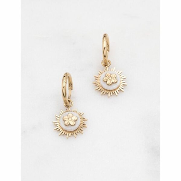 Boucles Inaelle - agate blanche
