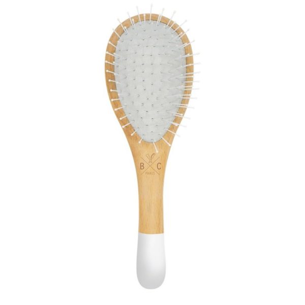 Brosse en bois démêlante petit format - picots nylon