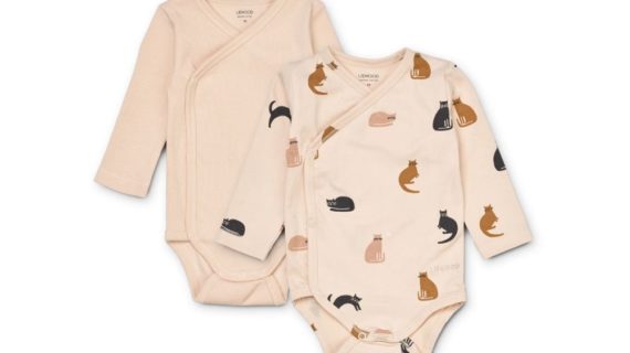 Body manches longues Hali (lot de 2) - Miauw / Apple blossom mix