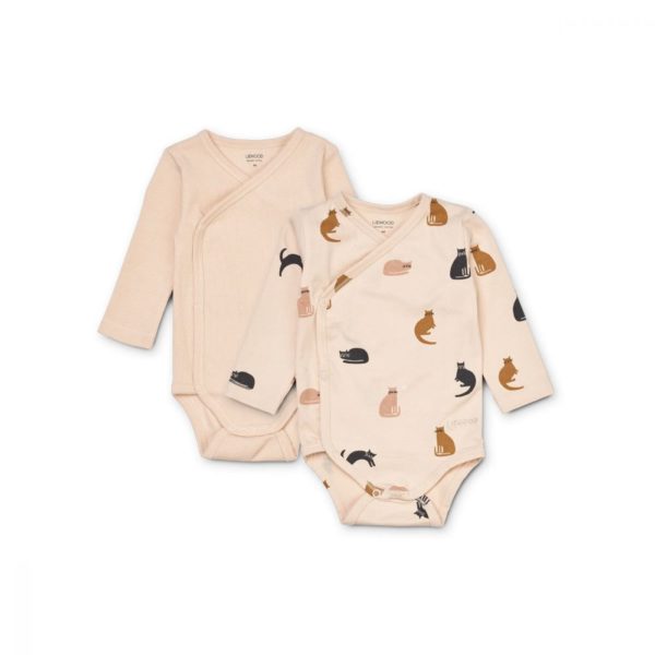 Body manches longues Hali (lot de 2) - Miauw / Apple blossom mix