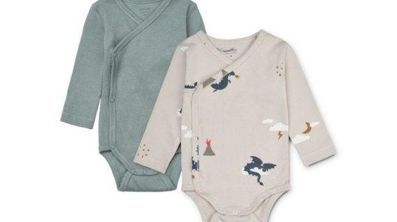 Body manches longues Hali (lot de 2) - Little dragon / Dark sandy mix