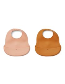 Lot de 2 bavoirs Ember - Tuscany rose / mustard mix