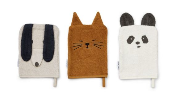 Lot de 3 gants de bain Sylvester - Animal mix