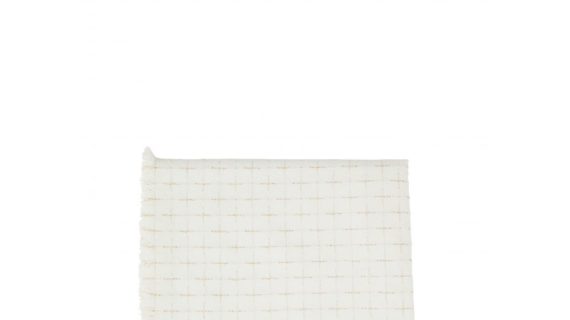 Nappe à carreaux Blanc, or