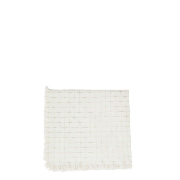 Nappe à carreaux Blanc, or