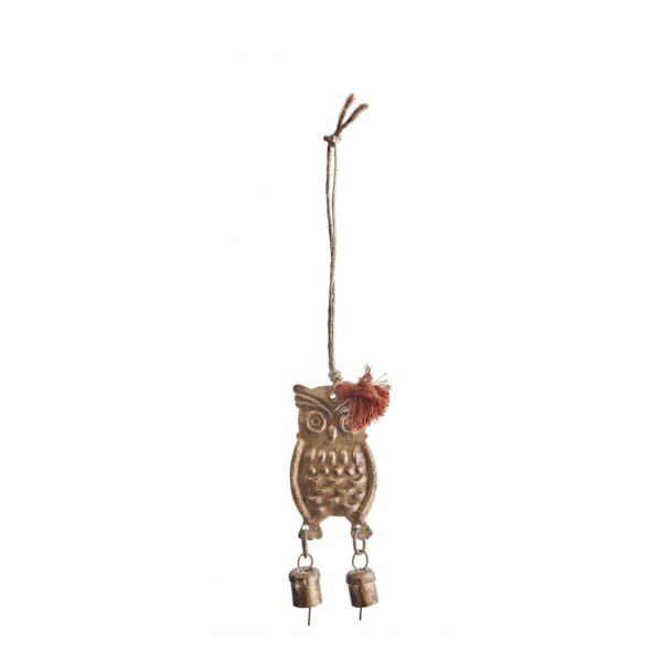 Hibou suspendu avec cloches