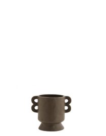 Vase en grès brun