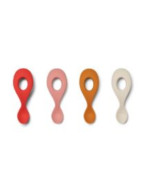 Lot de 4 cuillères silicone Liva - Dusty raspberry multi mix