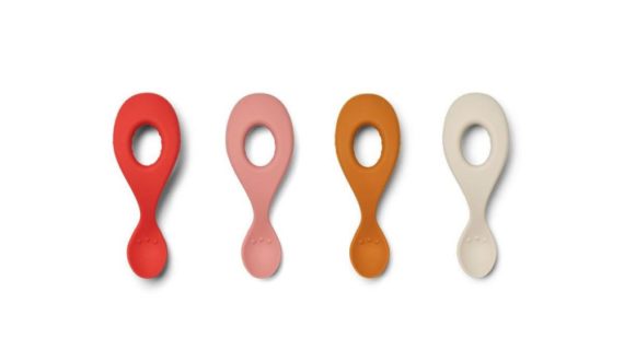 Lot de 4 cuillères silicone Liva - Dusty raspberry multi mix
