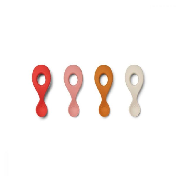 Lot de 4 cuillères silicone Liva - Dusty raspberry multi mix