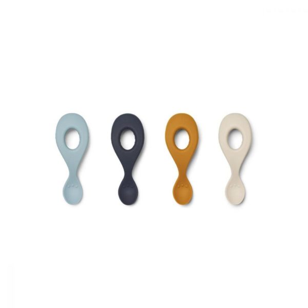 Lot de 4 cuillères silicone Liva - Sea blue multi mix