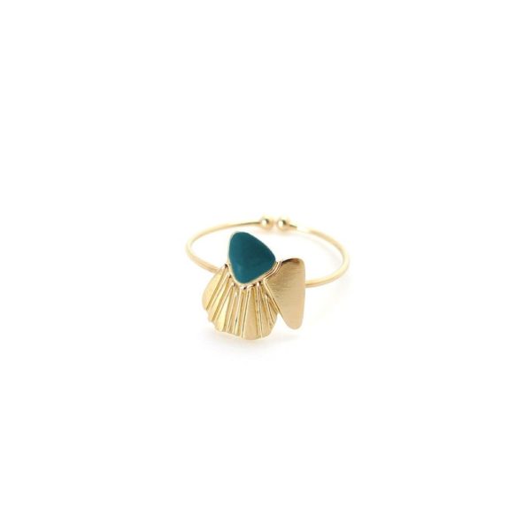 Bague Coquillage pétrole