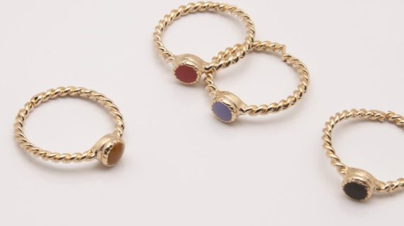 Bague TWIST Cabochon Lilas