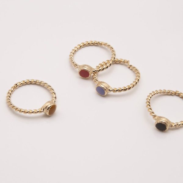 Bague TWIST Cabochon Lilas