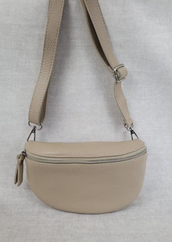 Sac Banane Ruby heuptas 100% cuir Taupe