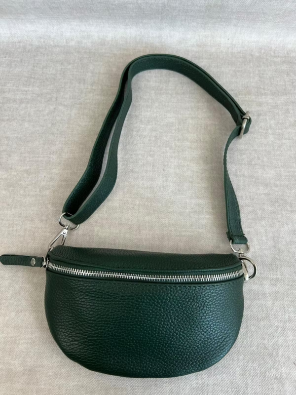 Sac Banane Ruby heuptas 100% cuir Vert bouteille