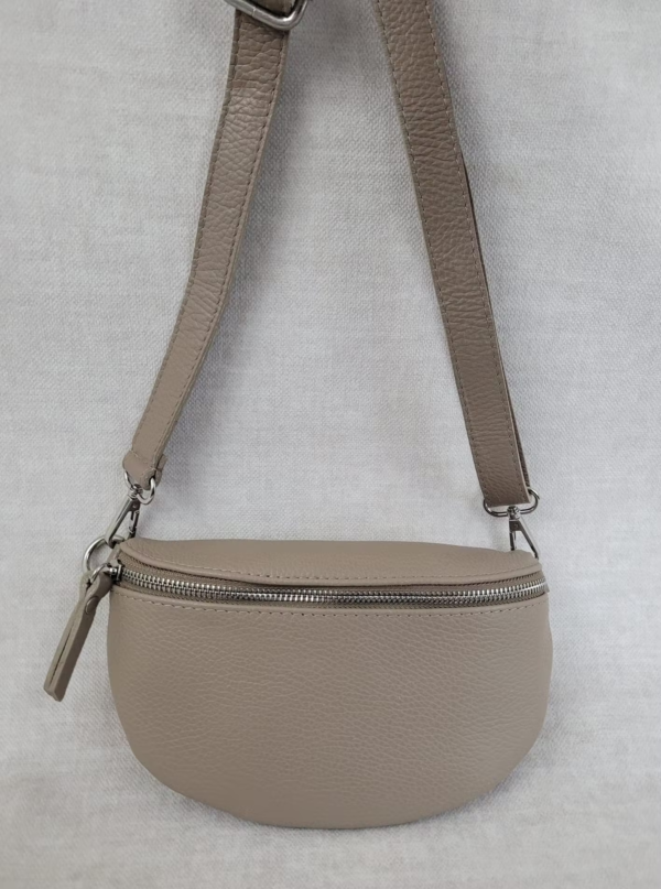 Sac Banane Ruby heuptas 100% cuir Taupe foncé