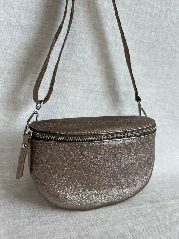 Sac Banane Groot heuptas 100% cuir Bronze