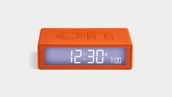 Réveil LCD réversible radio-contrôlé Flip+ Orange