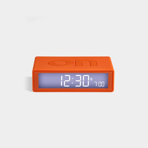 Réveil LCD réversible radio-contrôlé Flip+ Orange