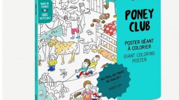 Poster à colorier - Poney club - 100x70
