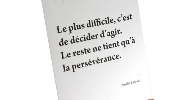 Impression d'art - Citation Earhart