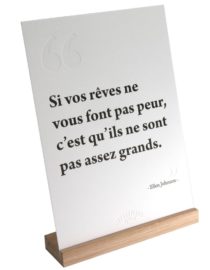 Impression d'art - Citation Johnson - Vos rêves