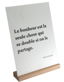 Impression d'art - Citation Schweitzer - Bonheur