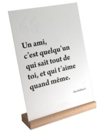 Impression d'art - Citation Hubbard - Un ami