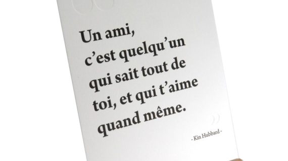 Impression d'art - Citation Hubbard - Un ami