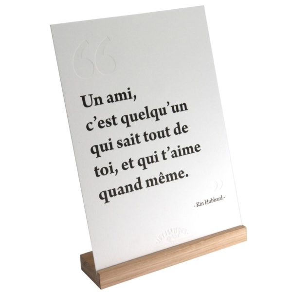 Impression d'art - Citation Hubbard - Un ami